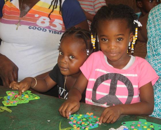 School Children doing craft